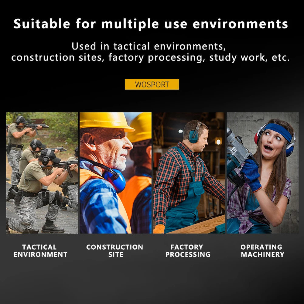 Anti Noise Ear Protector Rear Hanging Style Noise Reduction Headset Anti-fall And Wear-Resistant  IPSC Tactical Earmuffs