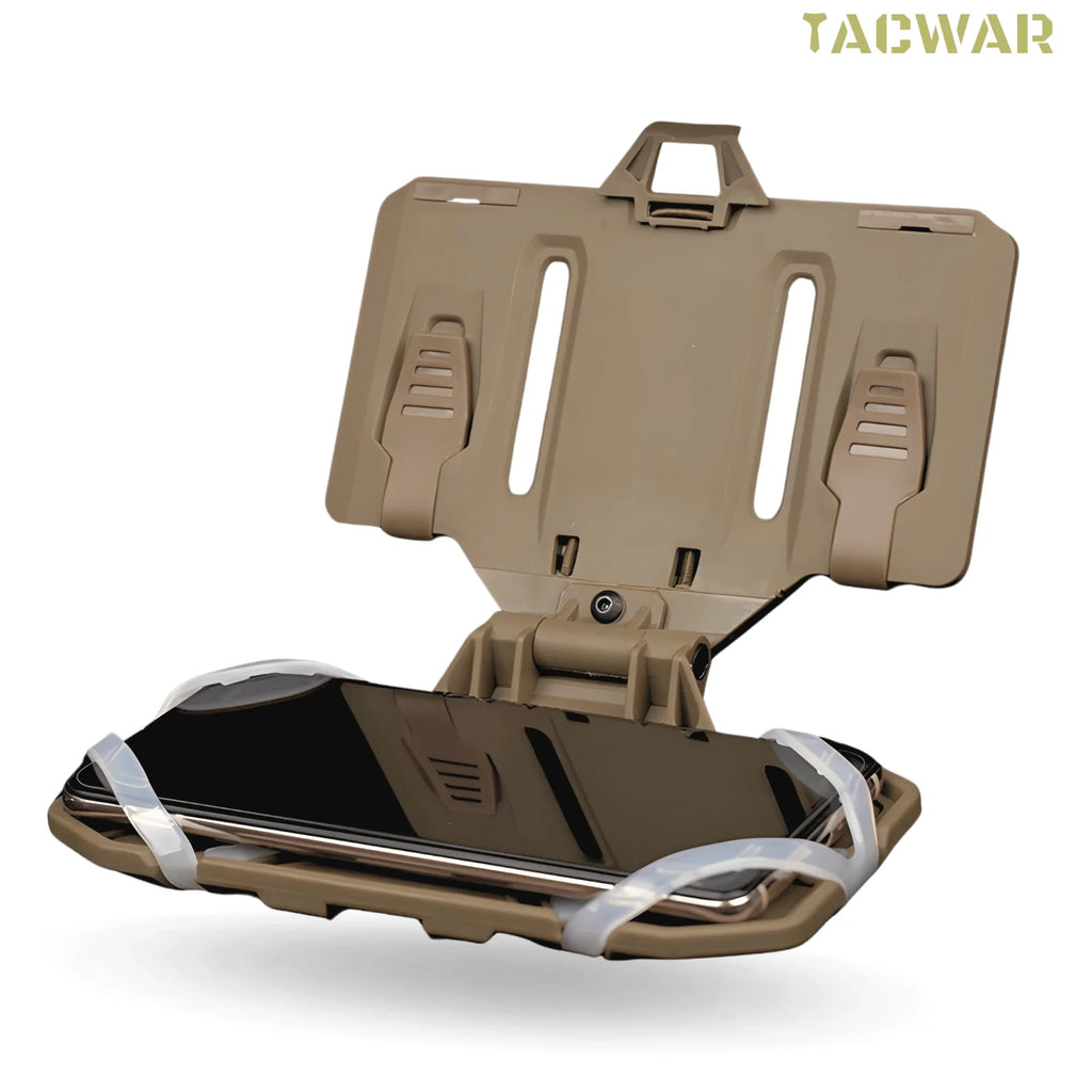 Airsoft Plate Carrier Molle Phone Carrier Outdoor Navigation Board, Quick Access Foldable Holder Vest Chest Rig Mount