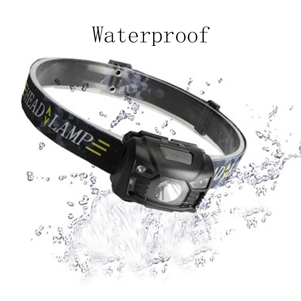 Tactical FAST MICH Helmet Light Induction Headlamp USB Charging Waterproof Signal Lamp Hunting Fishing HeadLight