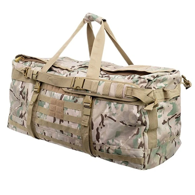 48L 66L 100L Tactical Luggage Bag Camping Backpack Outdoor Molle Duffel Bags Hiking Travel Gym Weekend Bags Tactical Equipment