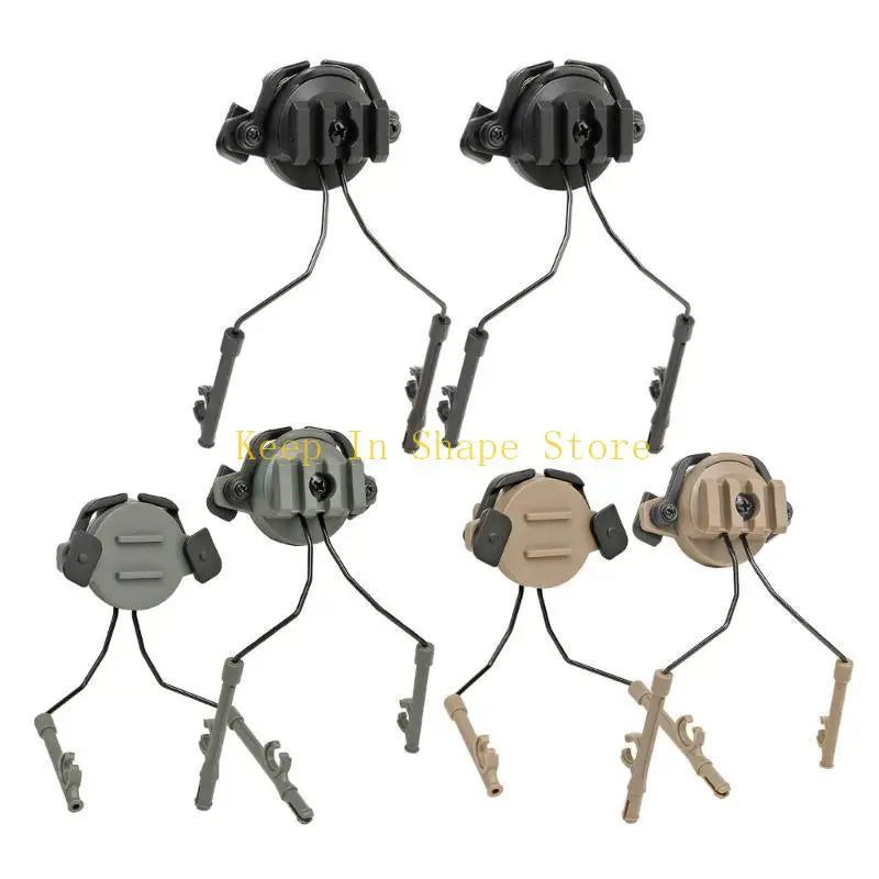 U1JC 1Pair Tacticals Helmet Airsoft Headset Holder Fast Helmets Rails Adapter Set for 19-21mm Adjustable Bracket