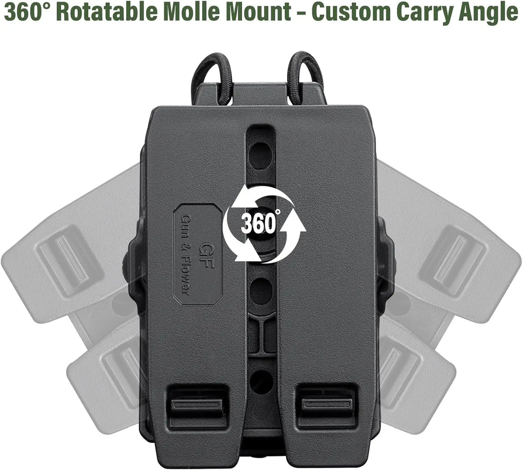 Molle – Durable Black for Radios, Secure Fit, Easy Attachment for Outdoor, Tactical, and Work Use