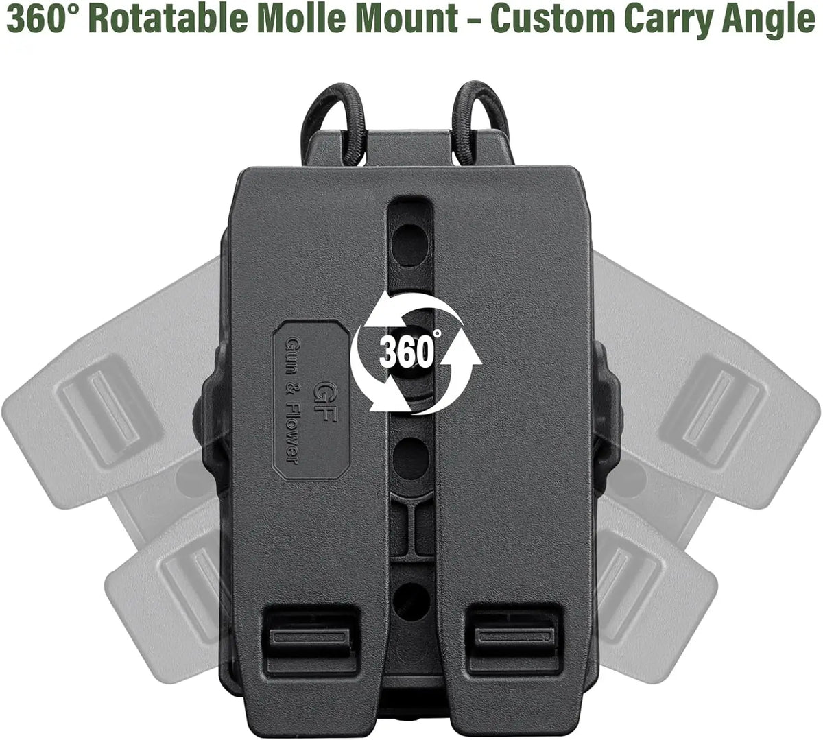 Molle – Durable Black for Radios, Secure Fit, Easy Attachment for Outdoor, Tactical, and Work Use