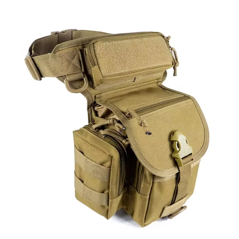 Outdoor Tactical Leg Bag Waist Belt with Molle System High Strength Durable Nylon for Sports And Fitness Portable Pack