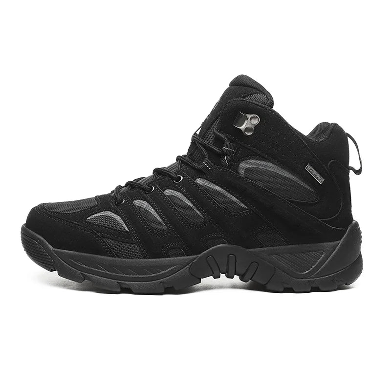 Men Hiking Boots Ankle High Shoes Non-Slip Walking Shoes Waterproof Mountaineering Shoes Outdoor Running Shoes