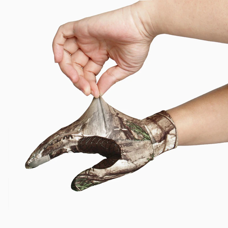 Hunting Camo Gloves Tactical Bionic Elastic Touch Screen Gloves Shooting Anti-Slip Fishing Camouflage Full Finger Gloves