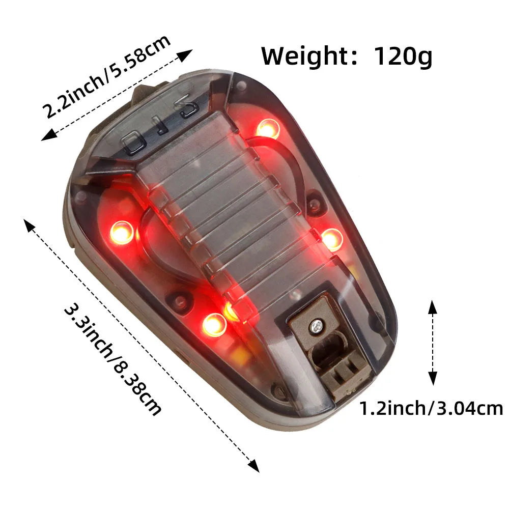 BOOIU Ladybug Lamp Signal Flash Tactical Fast Helmet Lamp Mud Survival Safety Multi-Functional Camping Hunting Outdoor Tool