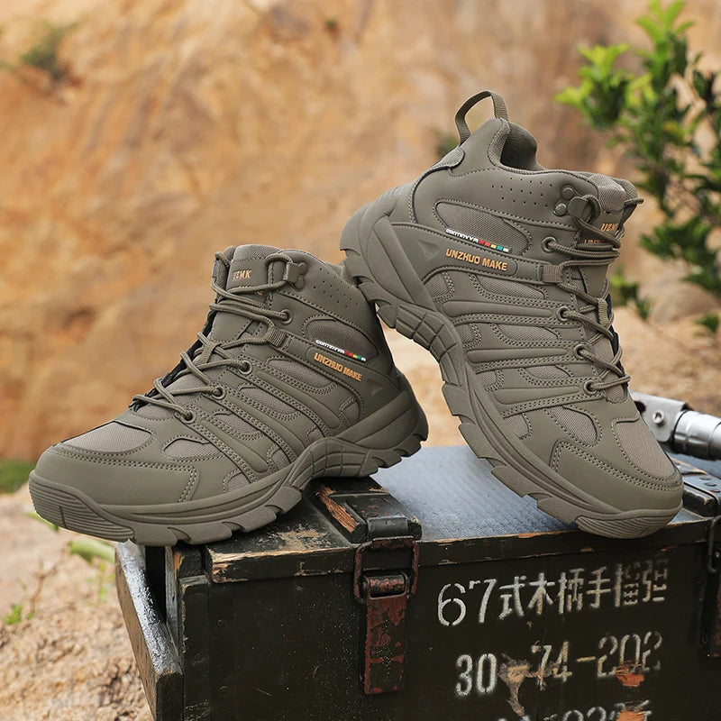 Water proof Hiking Boots Male Outdoors Camping Anti-wear Rapid Response Fishing Hunting Tactics Training Anti-slip Sports Shoes