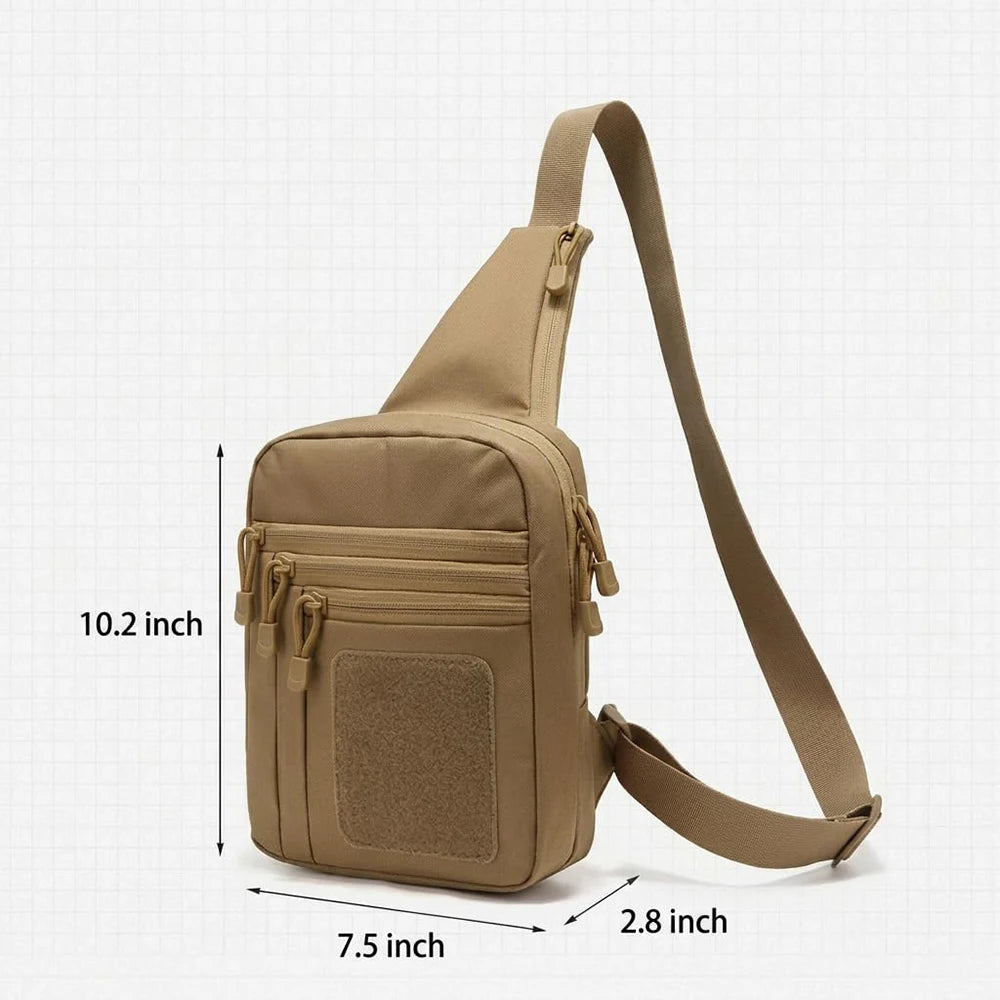 Tactical Pistol Gun Bag Concealed Carry Gun Holster Handgun Storage Chest Bag EDC Tool Pouch Pistol Gun Shoulder Sling Bag