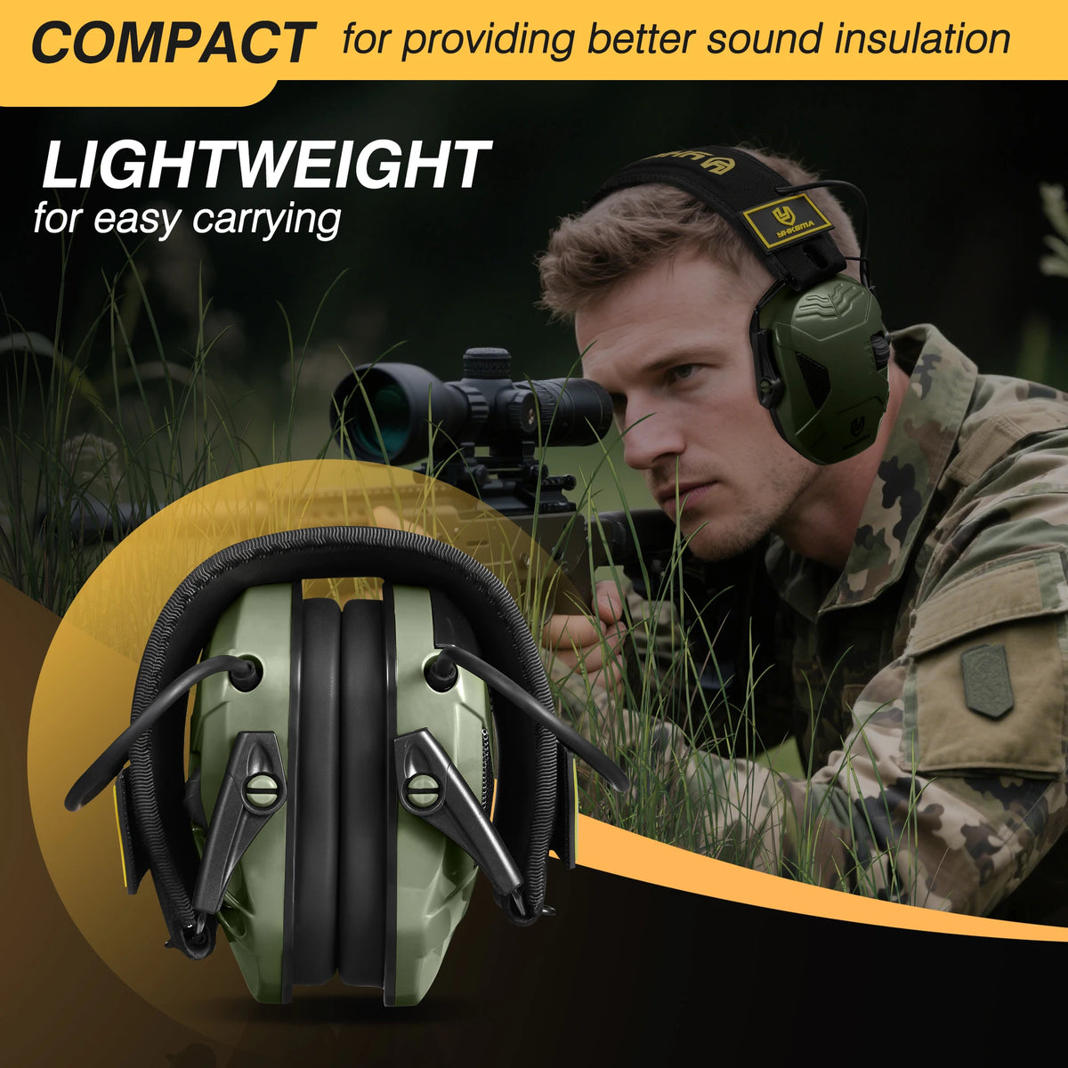 Tactical Electronic Shooting Earmuff  Protection Electronic Anti-noise Headset Sound Amplification Hunting Hearing Protector