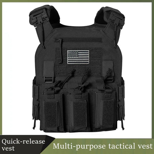1000d Nylon Chaleco Tactico Vest Ranger-Green Tactical Gear 25x30cm Plate Carrier Molle Tactical Vest for Outdoor Hunting