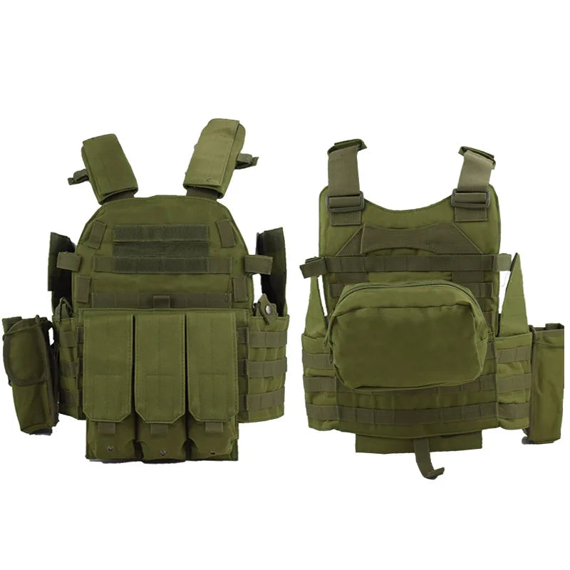 Tactical Vest Adjustable Shoulder Strap Nylon Hunting Vest Outdoor Sport Shooting Airsoft Accessories