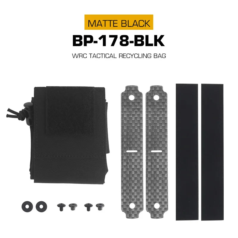 WRC Tactical Recycling Bag Foldable MOLLE Dump Pouch Magazine Recovery Bag Belt Mounted Storage Bag Airsoft Hunting Gear