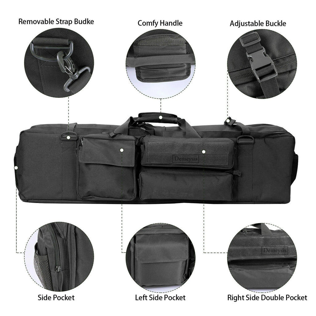 Tactical Gun Backpack Double Rifle Bags Dual Carbine Carrying Case for SAW M249 M4A1 M16 AR15