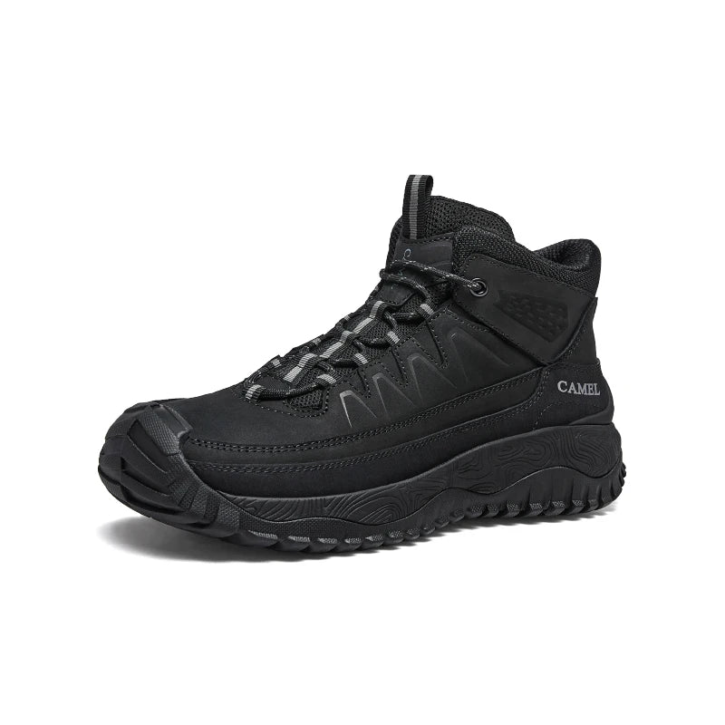 GOLDEN CAMEL Men's High-top Hiking Shoes Anti-slip Wear-resistant Mountaineering Boots Casual Sports Shoes for Men 2025 Winter