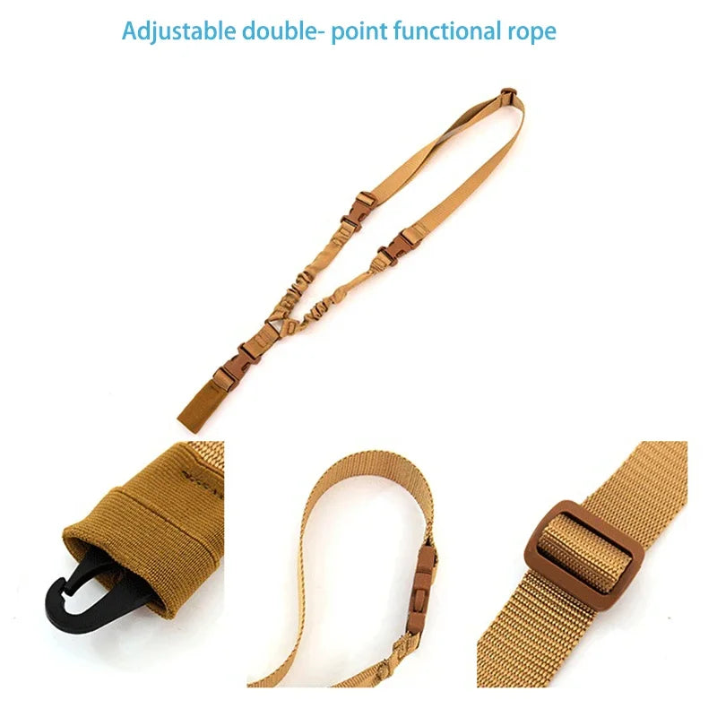 1× Outdoor Tactical Harness Single Point CS Gun Rope Diagonal Anti Slip Safety Rope Tactical Belt for Hunting Sports Accessories
