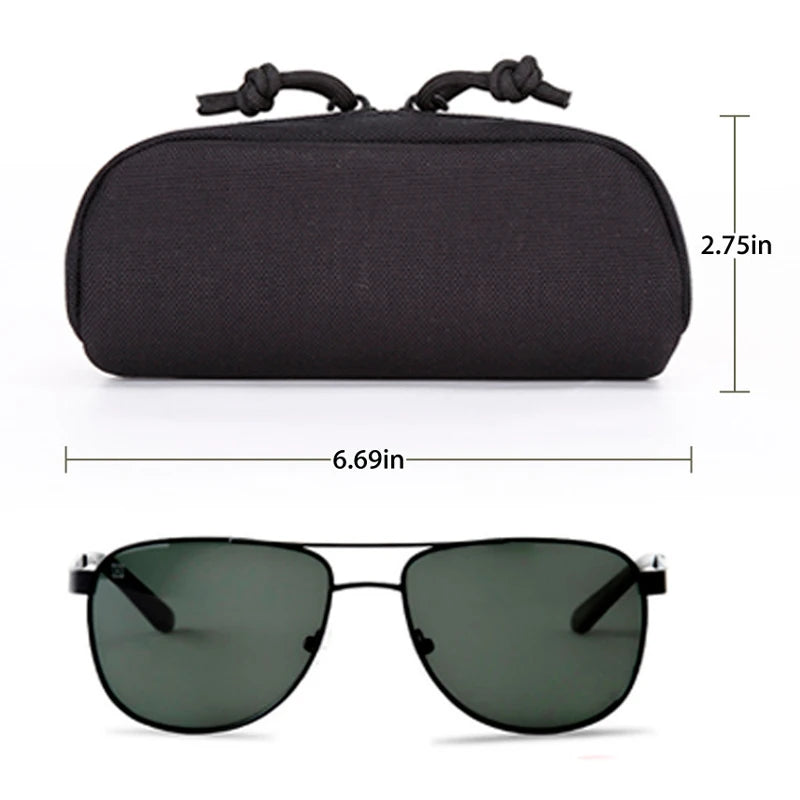 Tactical MOLLE Eyeglass Case Riding Shockproof Protective Goggles Box Portable Outdoor Sunglasses Case For Hiking Hunting Sport