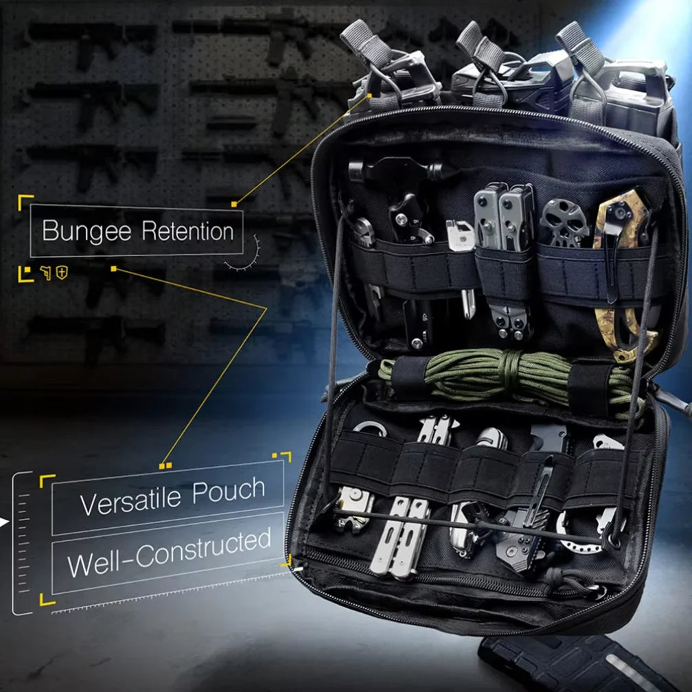 Triple Mag Admin Pouch Tactical Magazine Pouch Molle Utility EDC Organizer Detachable Inner Pocket Mag Holder for M4 M16 5.56mm