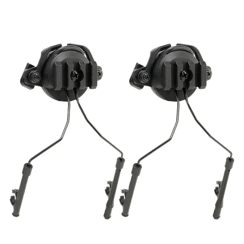 Tactical Helmet Mount for Horn Earphones Compatible with ARM NEXT Helmet 19mm to 21mm Rail Adjustable Rotating Bracket