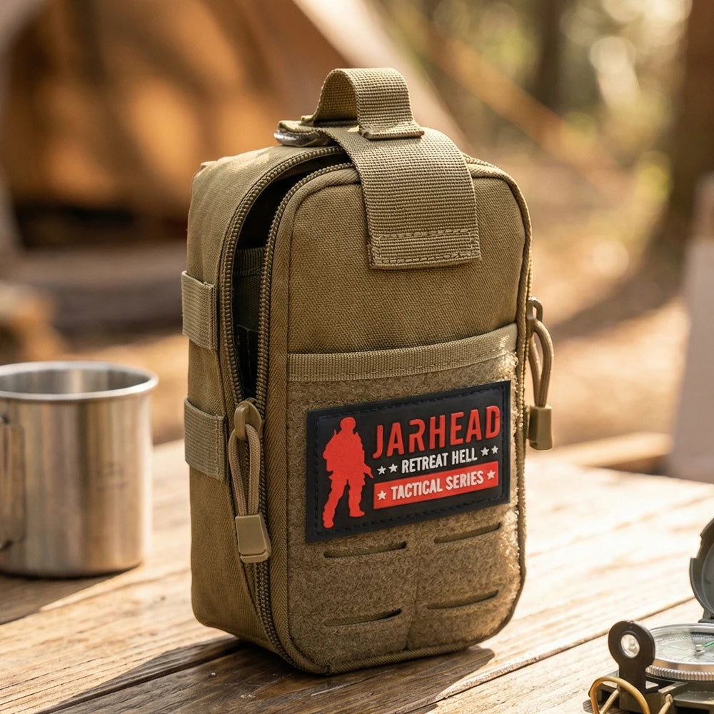 Tactical MOLLE First Aid Pouch 600D Nylon Water Resistant EDC Medical Bag Organizer for Outdoor Hunting Hiking Camping