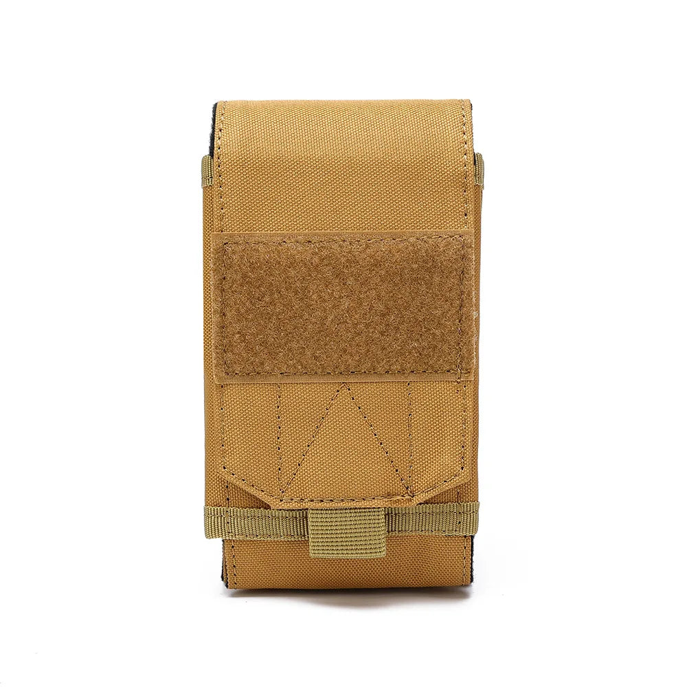 Molle Double-layer Cell Phone Pouch Tactical EDC Pouch Power Bank Bag Waist Accessories Pack Outdoor Hiking Mobile Phone Bag