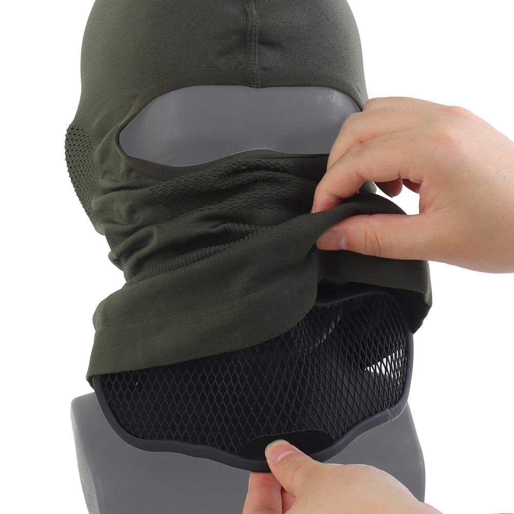 Tactical Venom Balaclava V1 Breathable Elastic Full Face Mask with Steel Mesh Protection for Airsoft Paintball Fast Helmet Gear