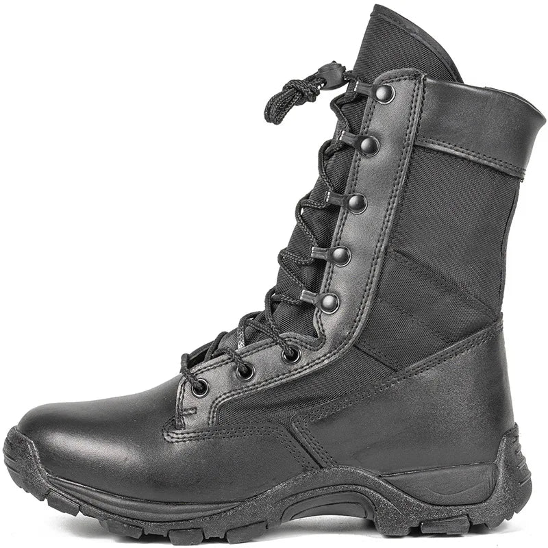 Lynjacye New Men's Women's Gray Green ZS High Top Combat Boots Desert Boots Lightweight Outdoor Hiking Boots