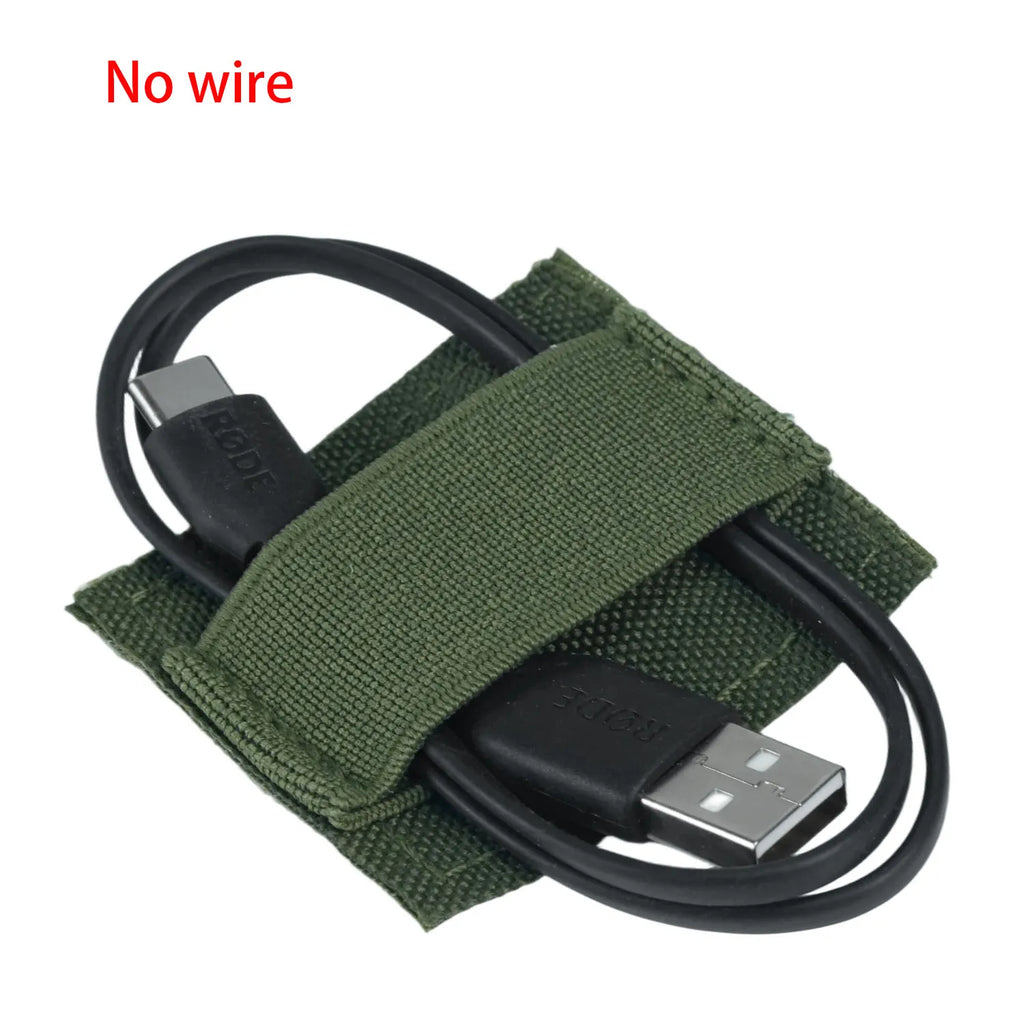 BOOIU Tactical Headset Molle Wire Harness Strap Elastic High Quality Nylon Headset Wire Harness Sticker Hunting Vest Accessories