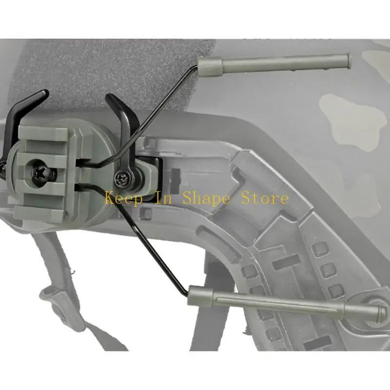 U1JC 1Pair Tacticals Helmet Airsoft Headset Holder Fast Helmets Rails Adapter Set for 19-21mm Adjustable Bracket