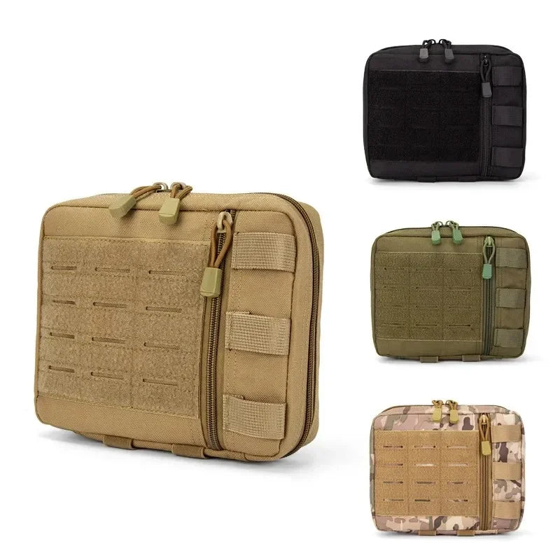 Tactical Molle Admin Pouch Multi-Purpose Laser-Cut Utility Bag Modular EMT EDC Organizer Tool Bag Outdoor Hunting Survival Pack