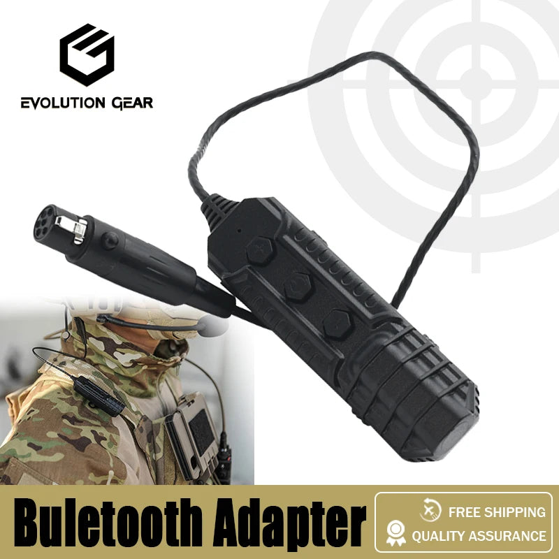 FCS-TACTICAL New Generation AMP Tactical Headset Buletooth Wrieless AUX Adapter with Stereo Sound