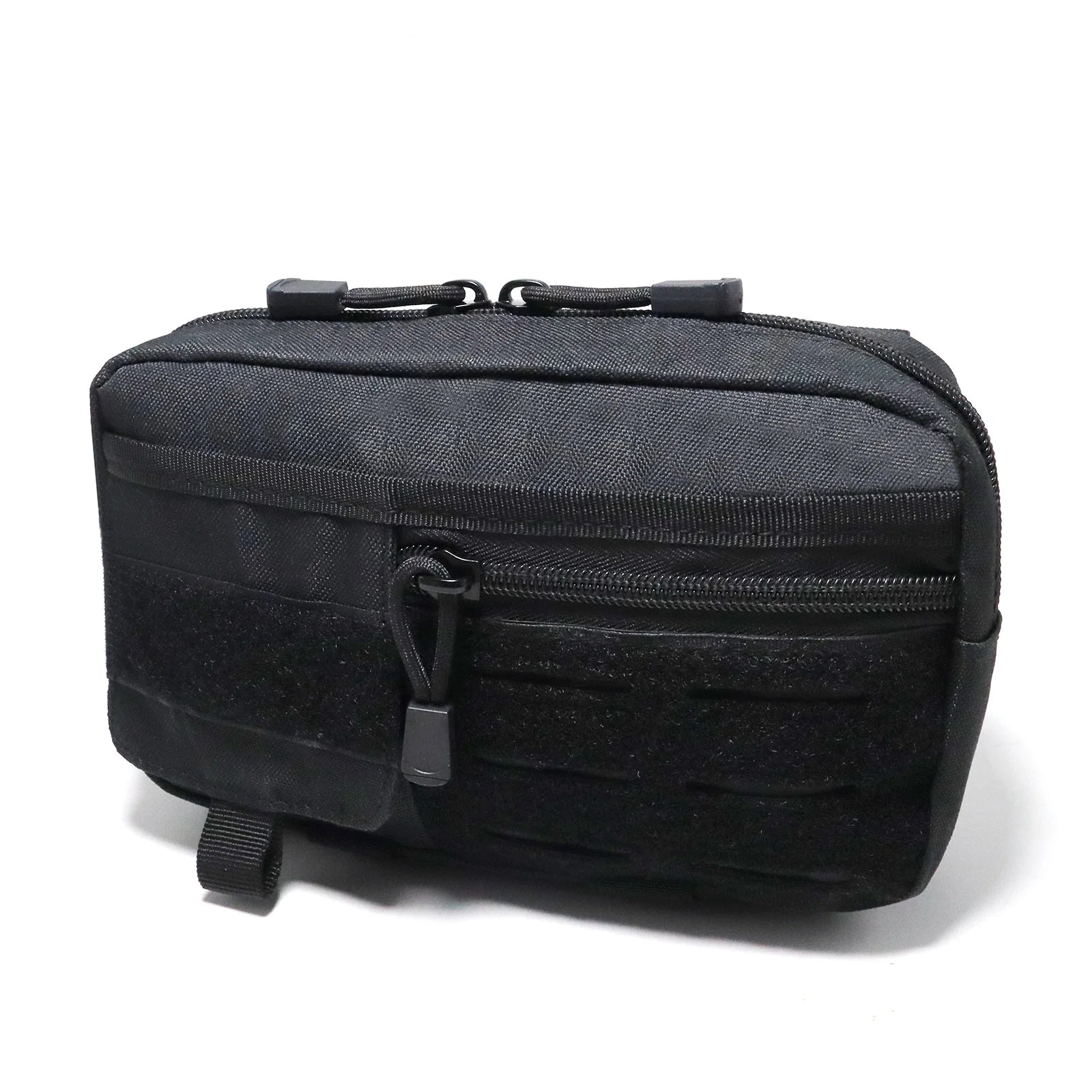 Tactical Molle Horizontal Admin Pouch EMT EDC Utility Organizer Bag with Front Pocket for Outdoor Sports Travel Camping Hunting