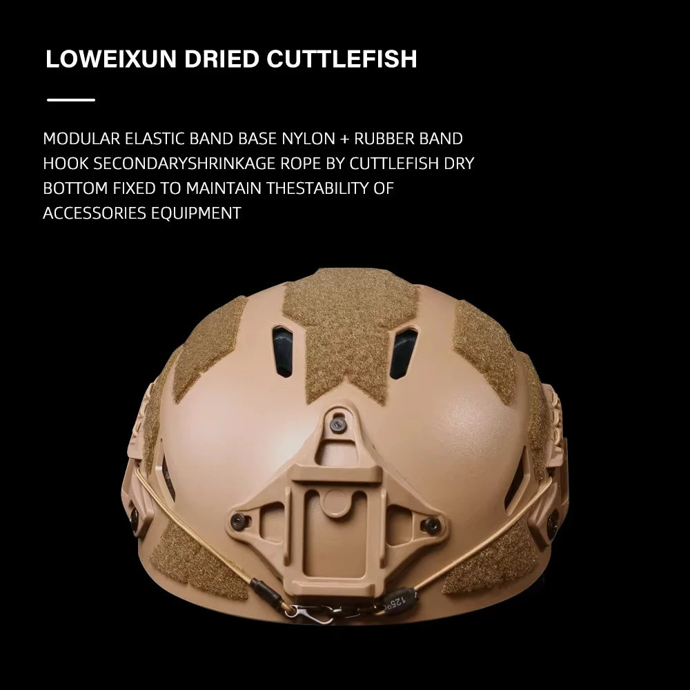 BOOIU Tactical Helmet Multi Function Rails Liner Pad Simplified Version Helmet For Outdoor CS Training Helmet Protective Gear