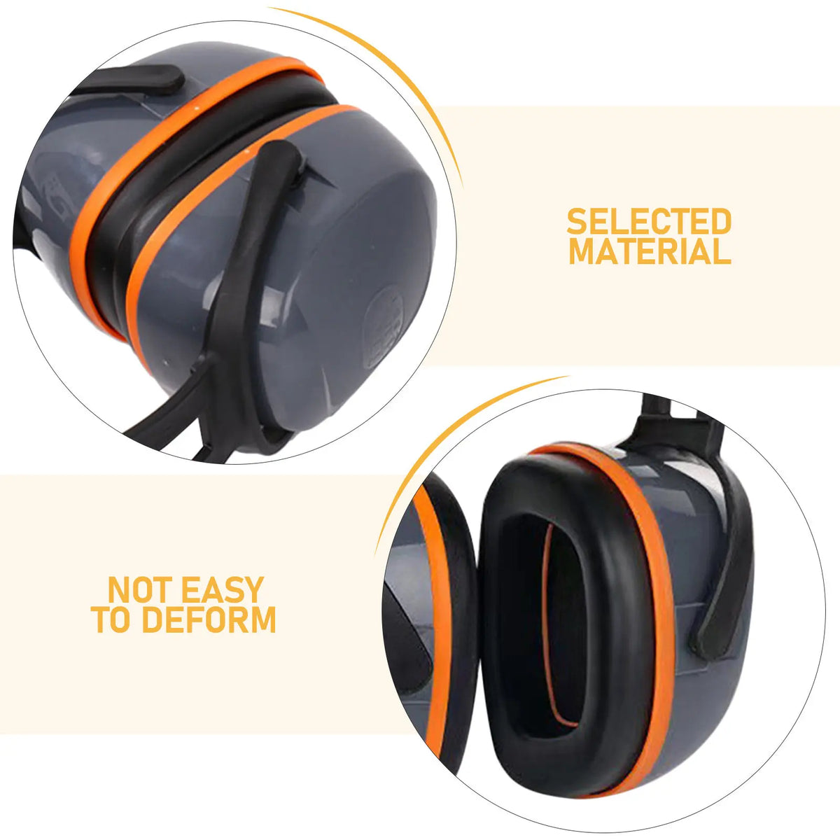 Compact Noise Proof Ear Muffs ABS Noise Cancelling Headphone Comfortable Hearing Protection for Work Study Concert Use