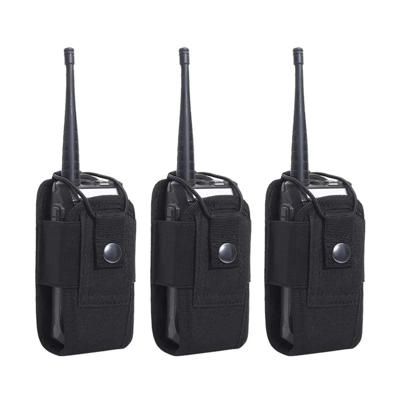 1/2/3/4pcs Nylon Talkie Pouch Tactical Radio Walkie Bag Holder Pocket Portable Interphone Holster Carry Bag Hunting Camping