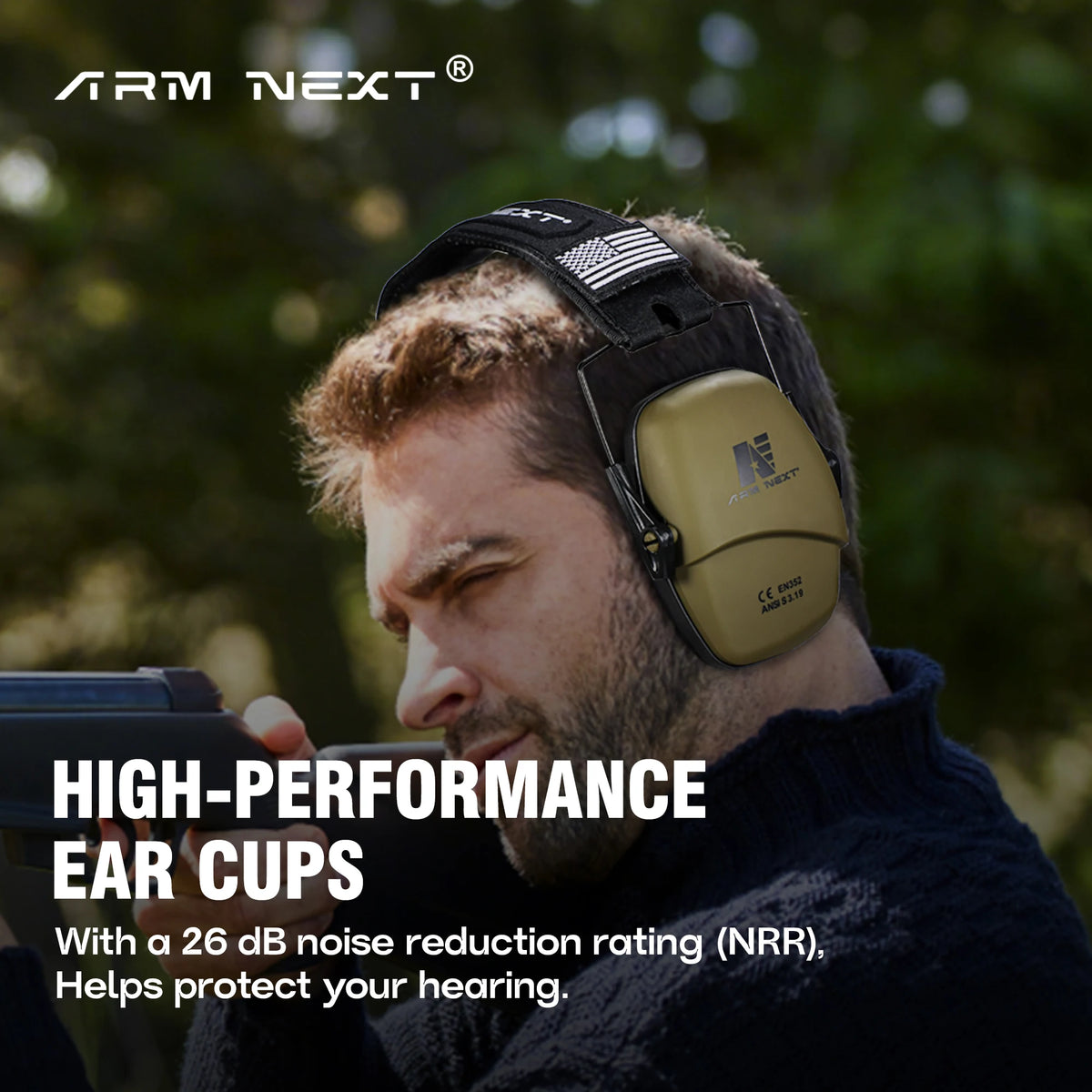 Hunting Ear Protector Earmuffs for Shooting Noise Reduction Hearing Protection Protector Tactical Soundproof Shooting Earmuffs