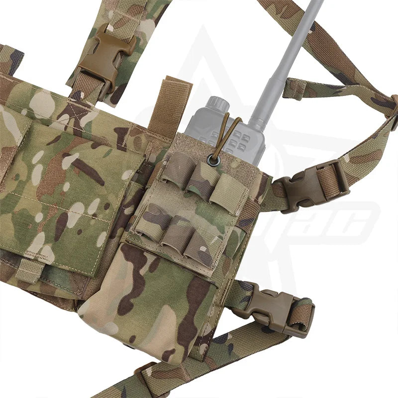 OPHIDIAN UW Chest Gear Radio Magazine Pouch Hunting Vest Patrol Pack with 8 Piece Interior Functional Expanded Storage