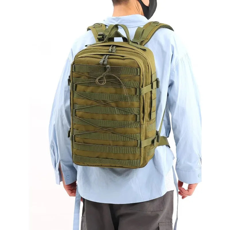 Amazon Durable Outdoor Backpack 3P Camouflage Double Shoulder Hiking and Mountaineering Large Capacity Backpack