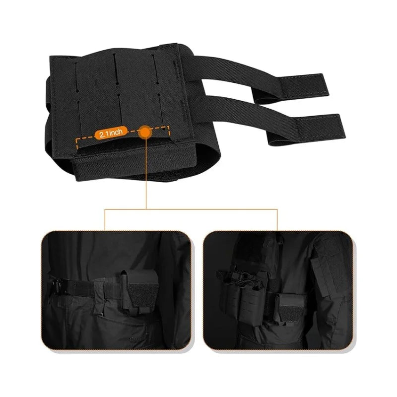Tactical Handcuff Bag Case Molle Shackle Leather Case Belt Cuff Case Work Belt Vest Law Enforcement Accessories Outdoor Bag