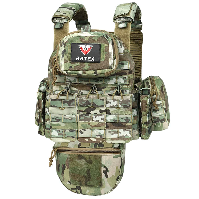 Artex's New Outdoor Multi-Functional High-Strength Low-Wear Waterproof MOLLE System Extends Modular Tactical Vest 8128