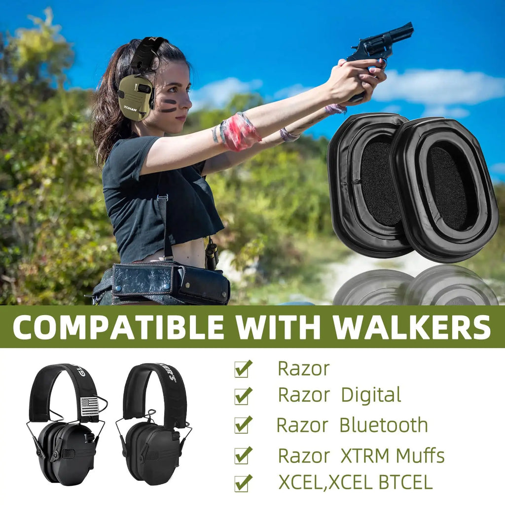 Replacement Ear Cushions Outdoor Tactical Training Helmet Accessories Impact Ear CupsCompatible Replacement Silicone Ear Cushion