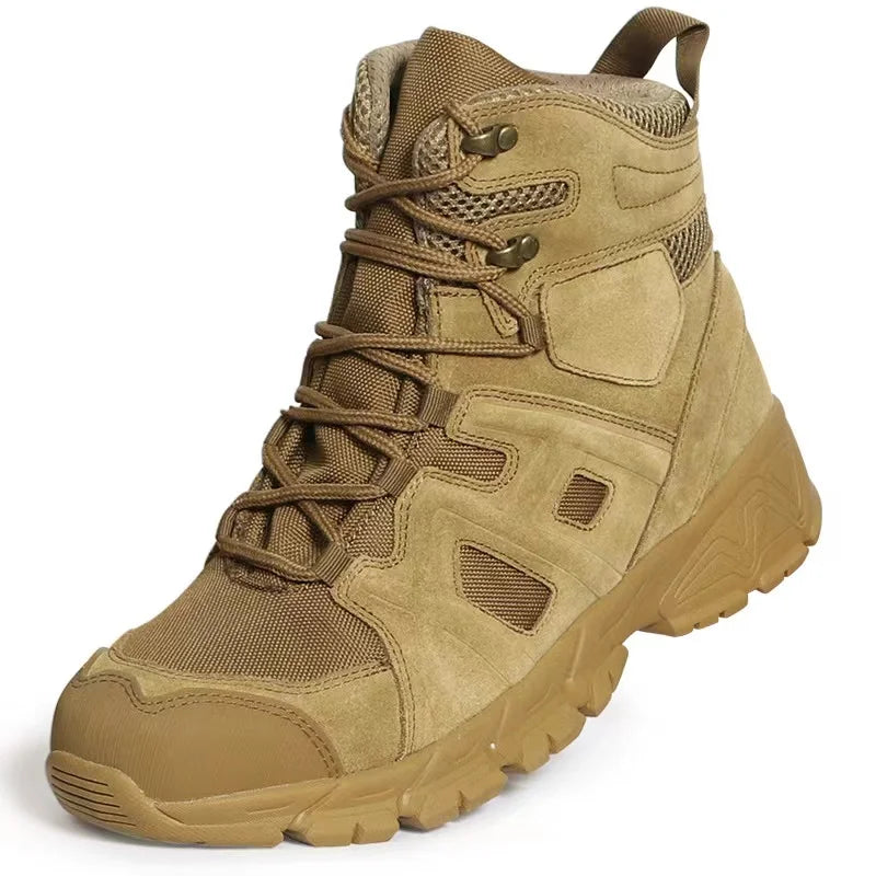 2024 Sand Couples Outdoor Mountain Desert Climbing Boots Non slip Combat Hiking Man Boots Hunting Work Boots For Men Shoe