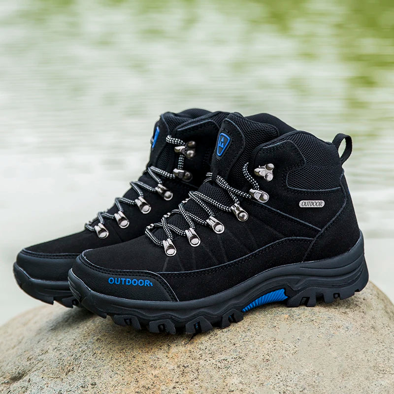 Best Seller Men's High-top Outdoor Climbing Shoes Men Sports Hiking Shoes Waterproof And Anti Slip Sports Shoes Breathable Boots