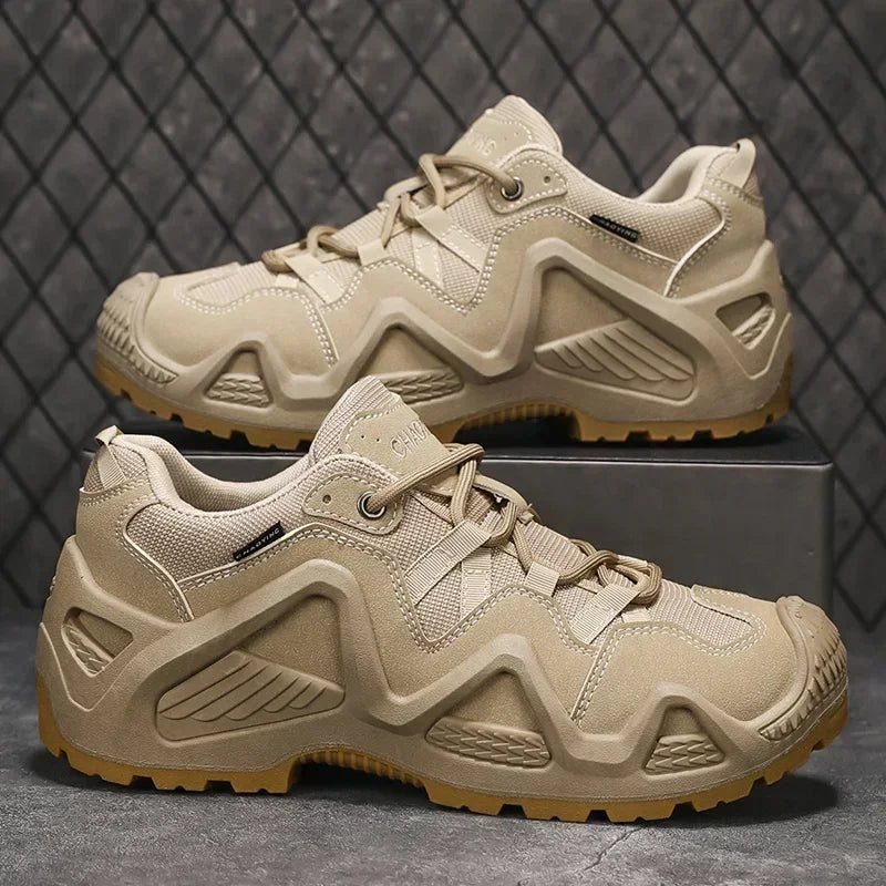 Outdoor Mens Hiking Shoes Combat Tactical Desert Boots Men Field Hunting Climbing Training Waterproof Sneakers Warm Sports Shoes
