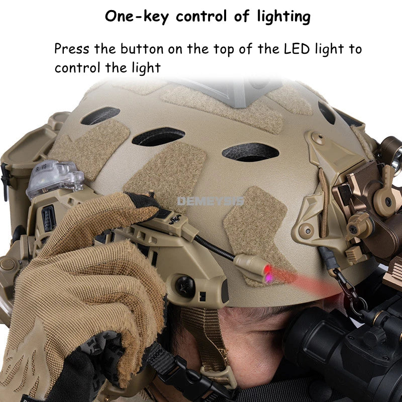 Modular Tactical ARC Rail LED Light Red / IR Light Hunting Airsoft FAST Helmet Accessories Head Lights Exclusive Adaptation