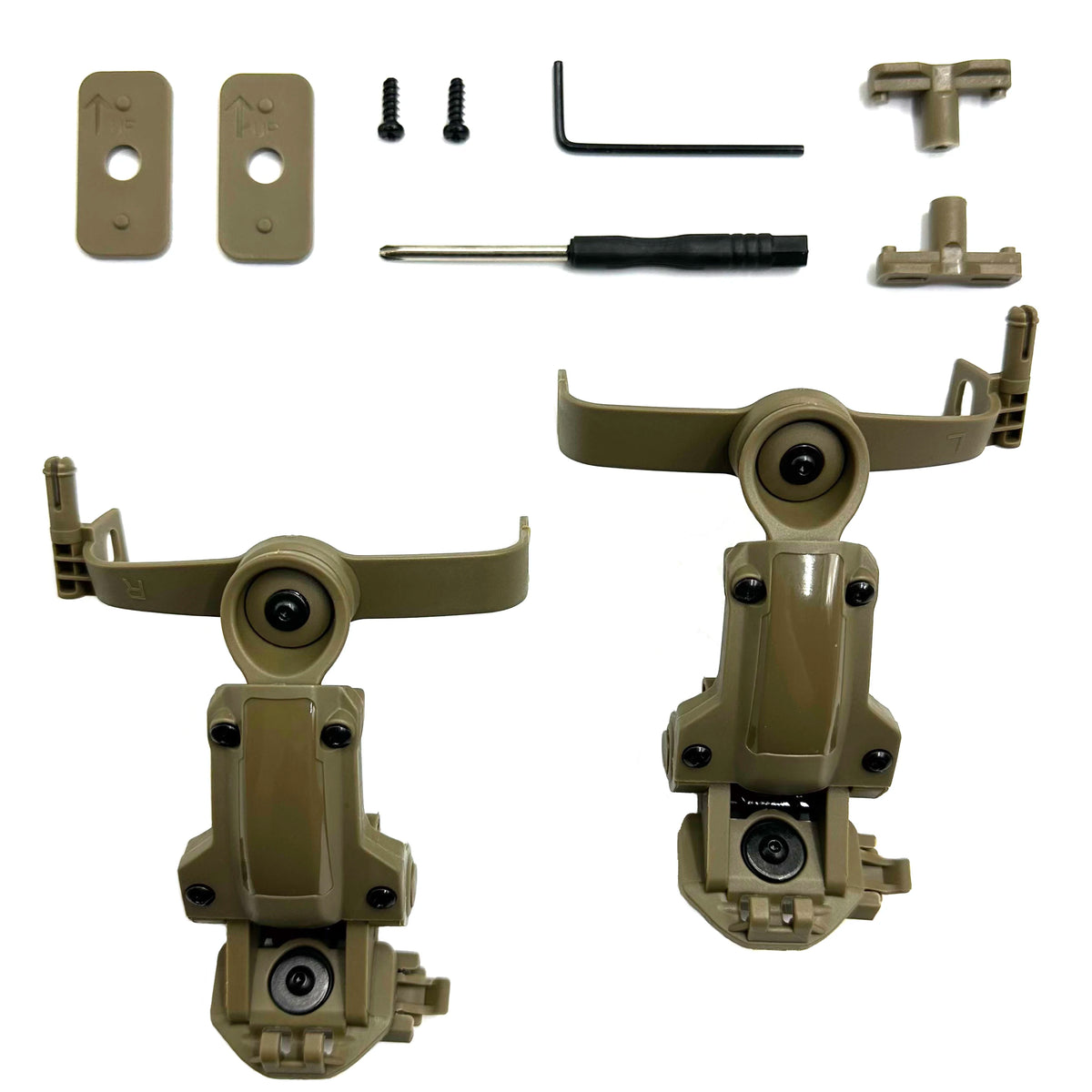 2025 NEW Tactical Helmet OPS CORE ARC/Wendy M-LOK Rail Adapter Helmet Mount is Suitable for Tactical COMTAC III Shooting Headset