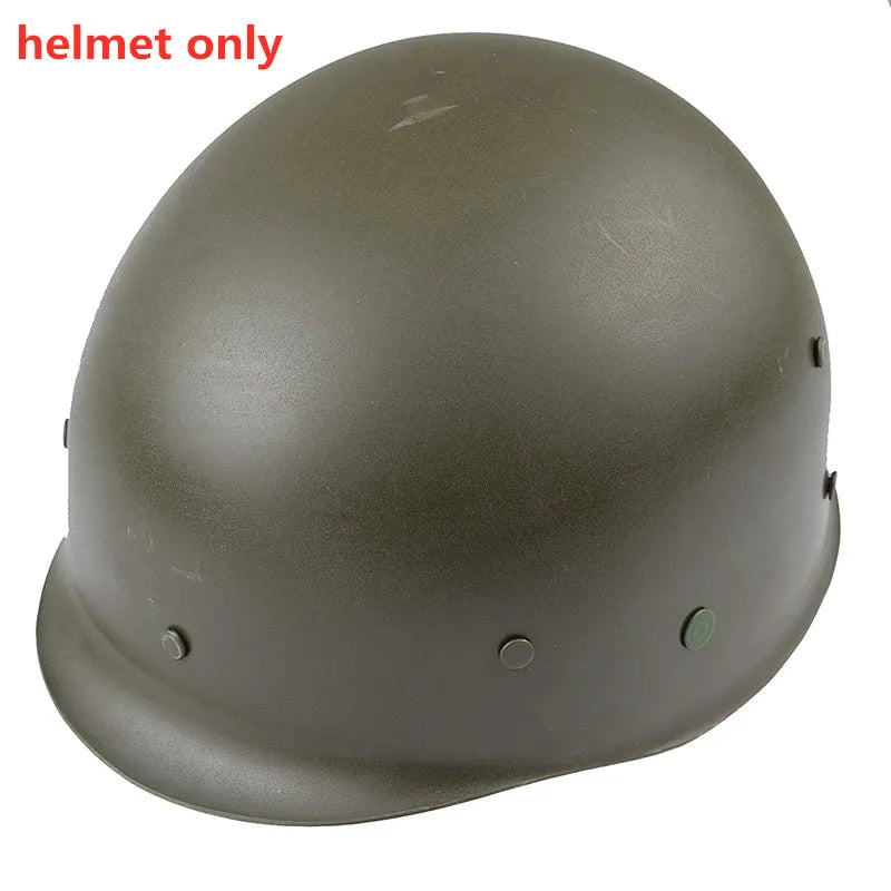 M1 Green Steel Adjustable Helmet Tactical Protective Equipment Field Paintball Gear Steel Sturdy Helmet For Adult