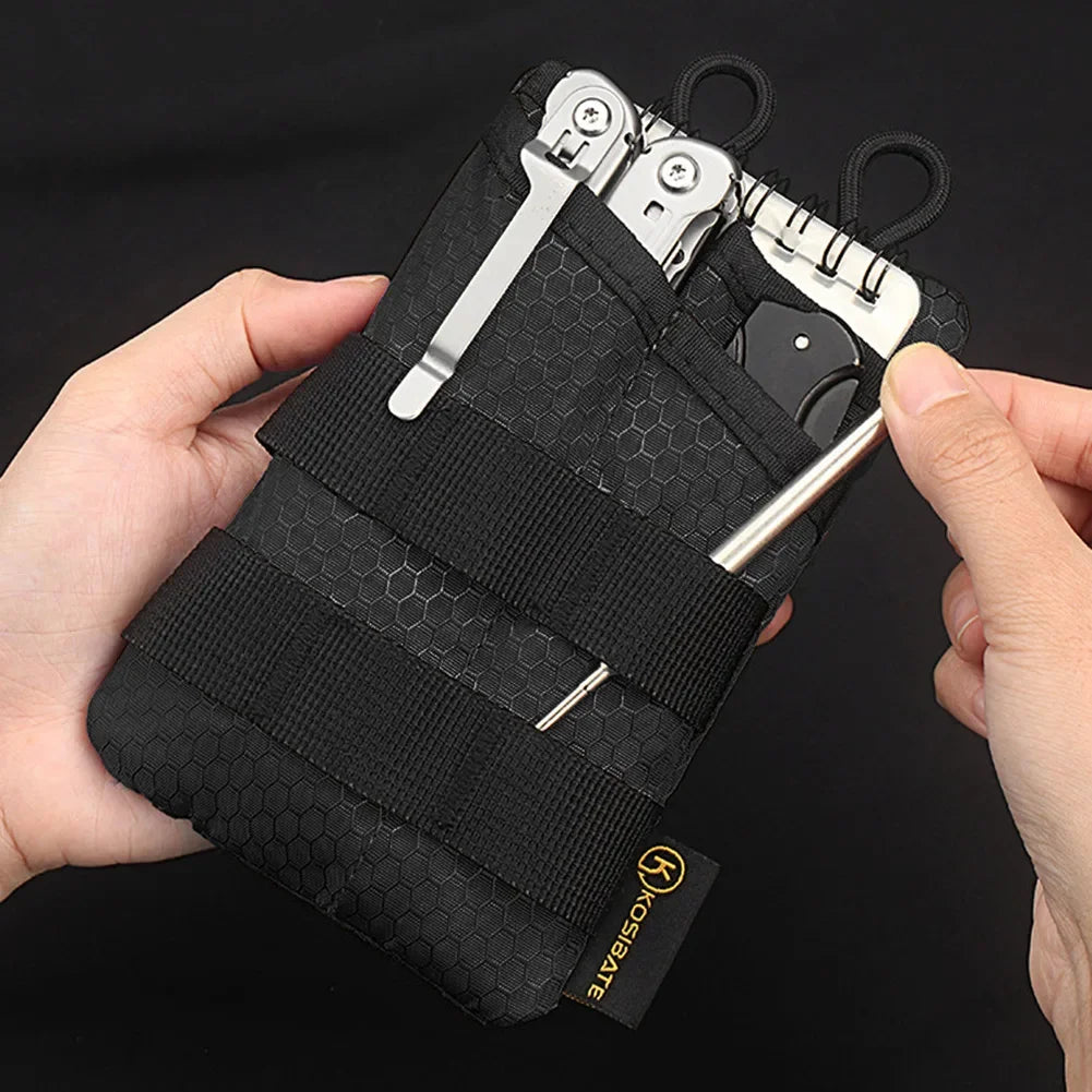 Tactical EDC Tool Bag Card Key Belt Waist Pack Pocket Mini Waist Fanny Bag Hiking Hunting Camping Outdoor Coin Purse Wallet