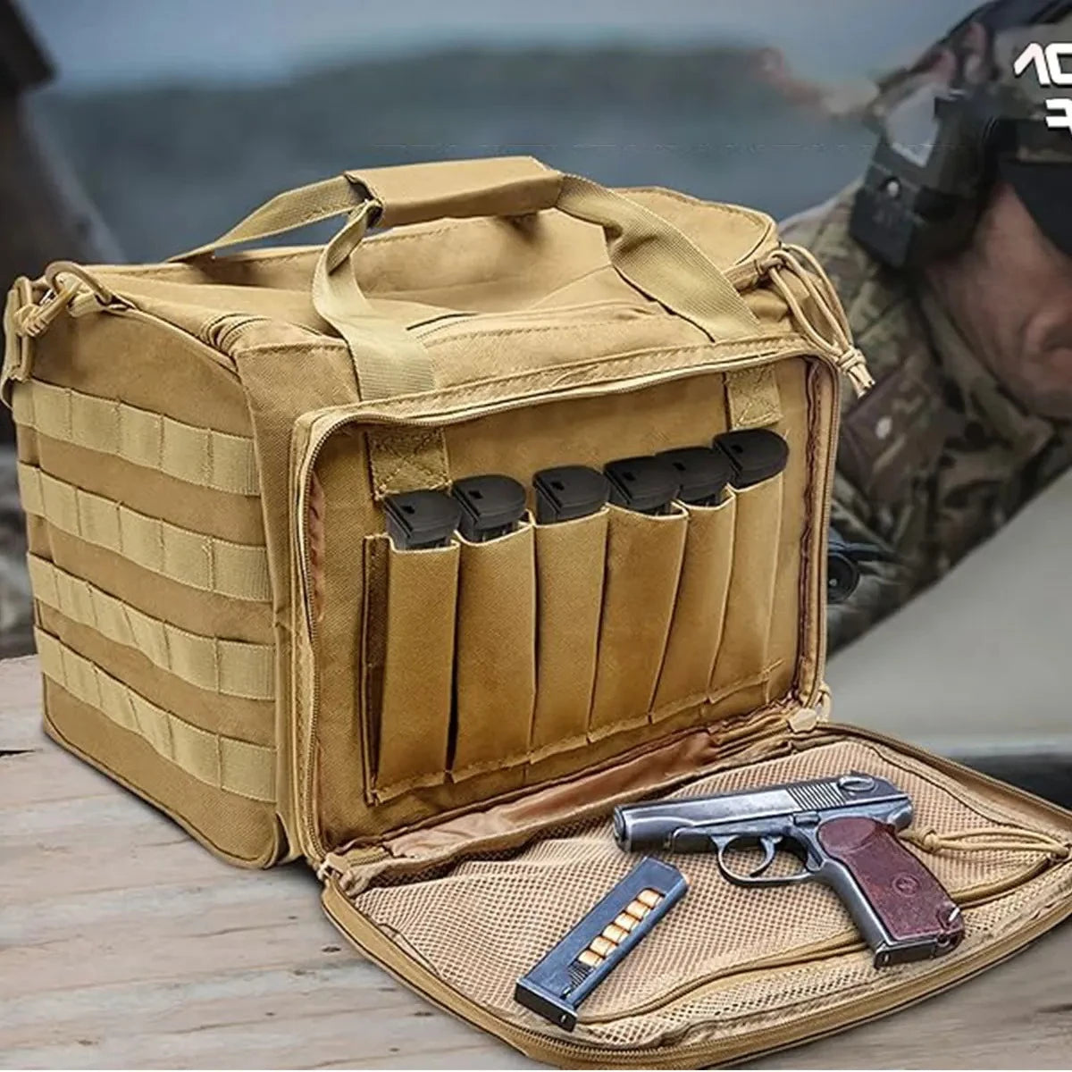 Tactical Range Bag Molle Shoulder Bag High Capacity Multifunctional Equipment Training Supplies Shoulder Pack