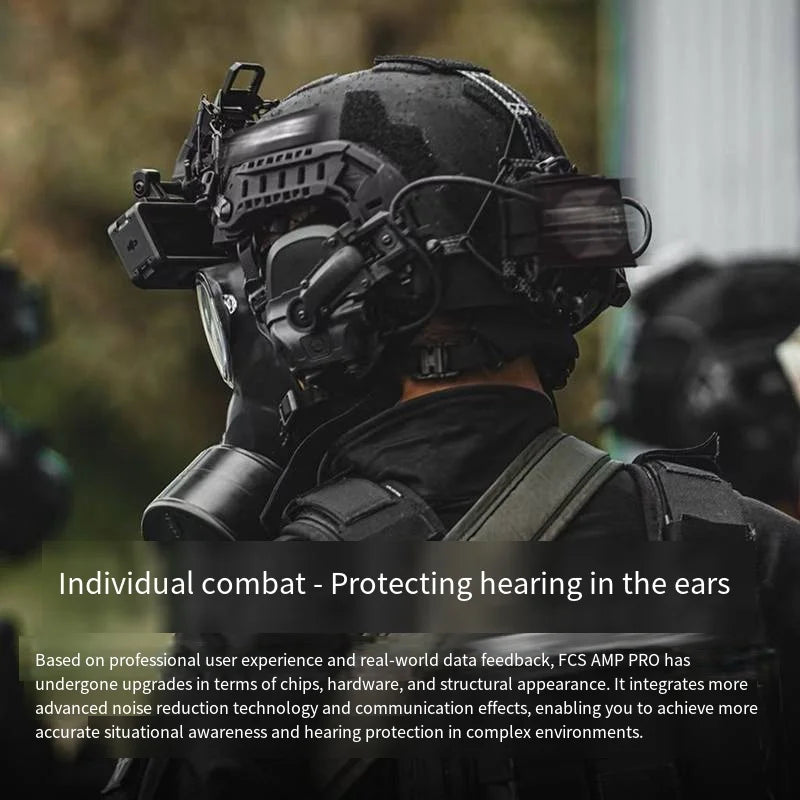 Professional-grade AMP PRO Microphone Pickup Noise Reduction Communication Tactical Headset Head-mounted Helmet-style IPSC Shoot